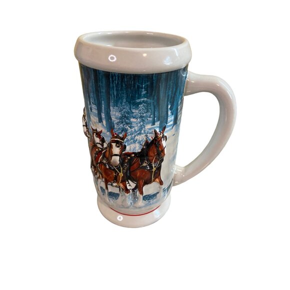 2007 Budweiser Holiday Stein Winter’s Calm CS678 w/ Box COA Clydesdales Vintage - Picture 4 of 6